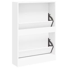 vidaXL Shoe Cabinet White 59x17x81 cm Engineered Wood 6