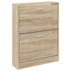 vidaXL Shoe Cabinet Oak 59x17x81 cm Engineered Wood 4