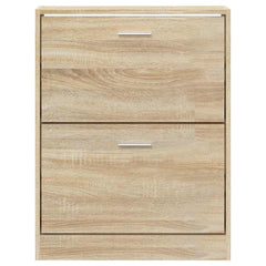 vidaXL Shoe Cabinet Oak 59x17x81 cm Engineered Wood 5