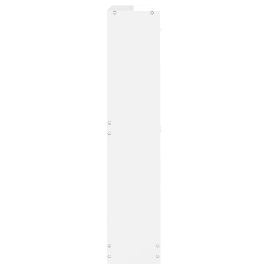 vidaXL Shoe Cabinet High Gloss White 59x17x81 cm Engineered Wood 6