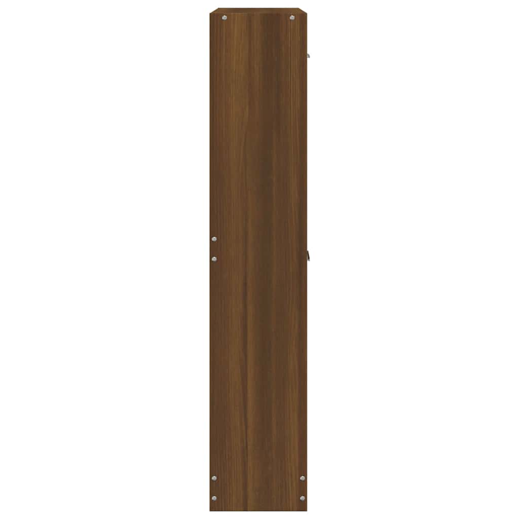 vidaXL Shoe Cabinet Brown Oak 59x17x81 cm Engineered Wood 5