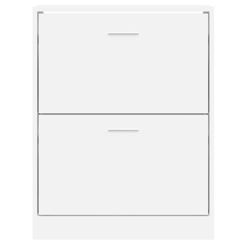 vidaXL Shoe Cabinet High Gloss White 63x24x81 cm Engineered Wood 4