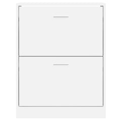 vidaXL Shoe Cabinet High Gloss White 63x24x81 cm Engineered Wood 4
