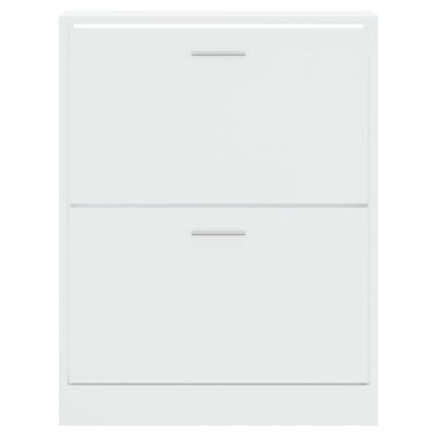 Shoe Cabinet High Gloss White 63x24x81 cm Engineered Wood