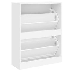 vidaXL Shoe Cabinet High Gloss White 63x24x81 cm Engineered Wood 6