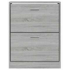 vidaXL Shoe Cabinet Grey Sonoma 63x24x81 cm Engineered Wood 4