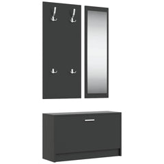 3-in-1 Shoe Cabinet Set Engineered Wood