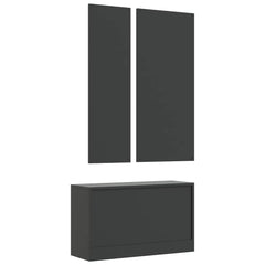 vidaXL 3-in-1 Shoe Cabinet Set Black Engineered Wood 6