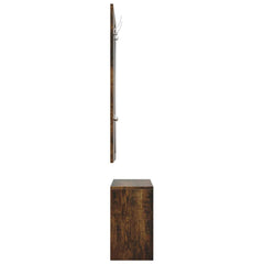 vidaXL 3-in-1 Shoe Cabinet Set Smoked Oak Engineered Wood 5