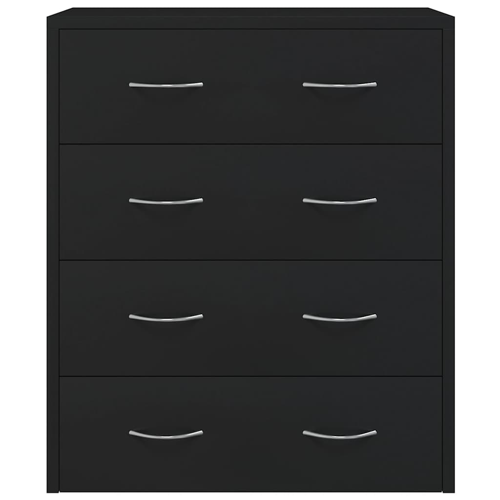 vidaXL Sideboard with 4 Drawers 60x30.5x71 cm Black 4