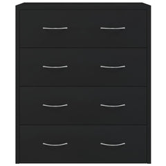 vidaXL Sideboard with 4 Drawers 60x30.5x71 cm Black 4
