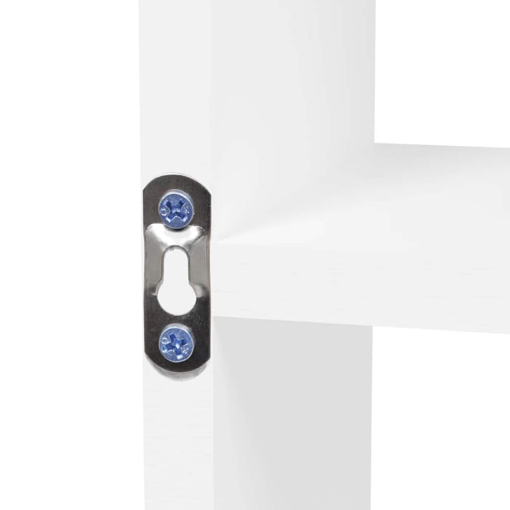 vidaXL Wall Display Shelf 8 Compartments High Gloss White 5