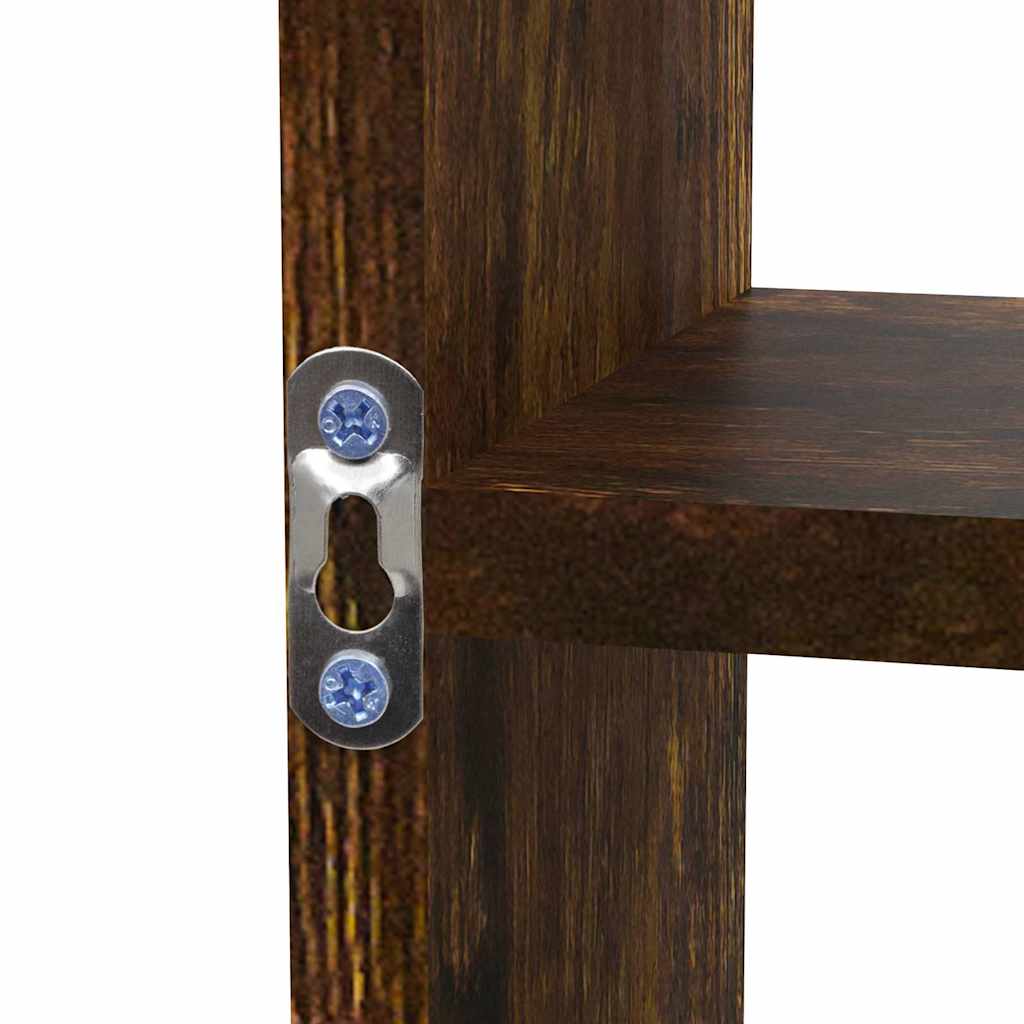 vidaXL Wall Shelf | Smoked oak | Engineered wood | Medium | Wall Storage 6