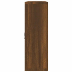 vidaXL Wall Display Shelf 8 Compartments Brown Oak 5