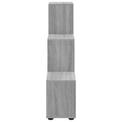 vidaXL Staircase Bookcase Grey Sonoma 107 cm Engineered Wood 5