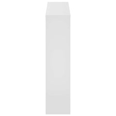 vidaXL Shoe Cabinet with Mirror 2-Layer High Gloss White 63x17x67 cm 5