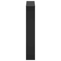 vidaXL Shoe Cabinet with Mirror 3-Layer Black 63x17x102.5 cm 5