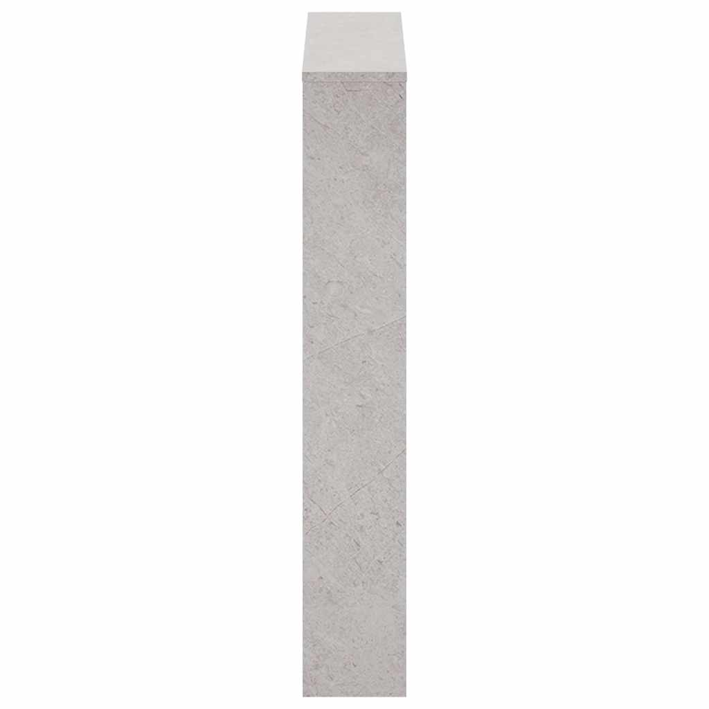vidaXL Shoe Cabinet with Mirror 3-Layer Concrete Grey 63x17x102.5 cm 5