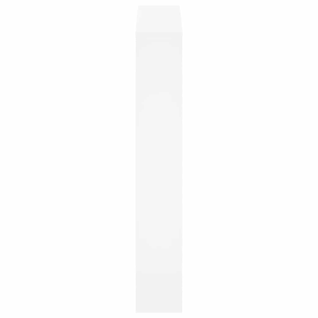 vidaXL Shoe Cabinet with Mirror 3-Layer High Gloss White 63x17x102.5 cm 5