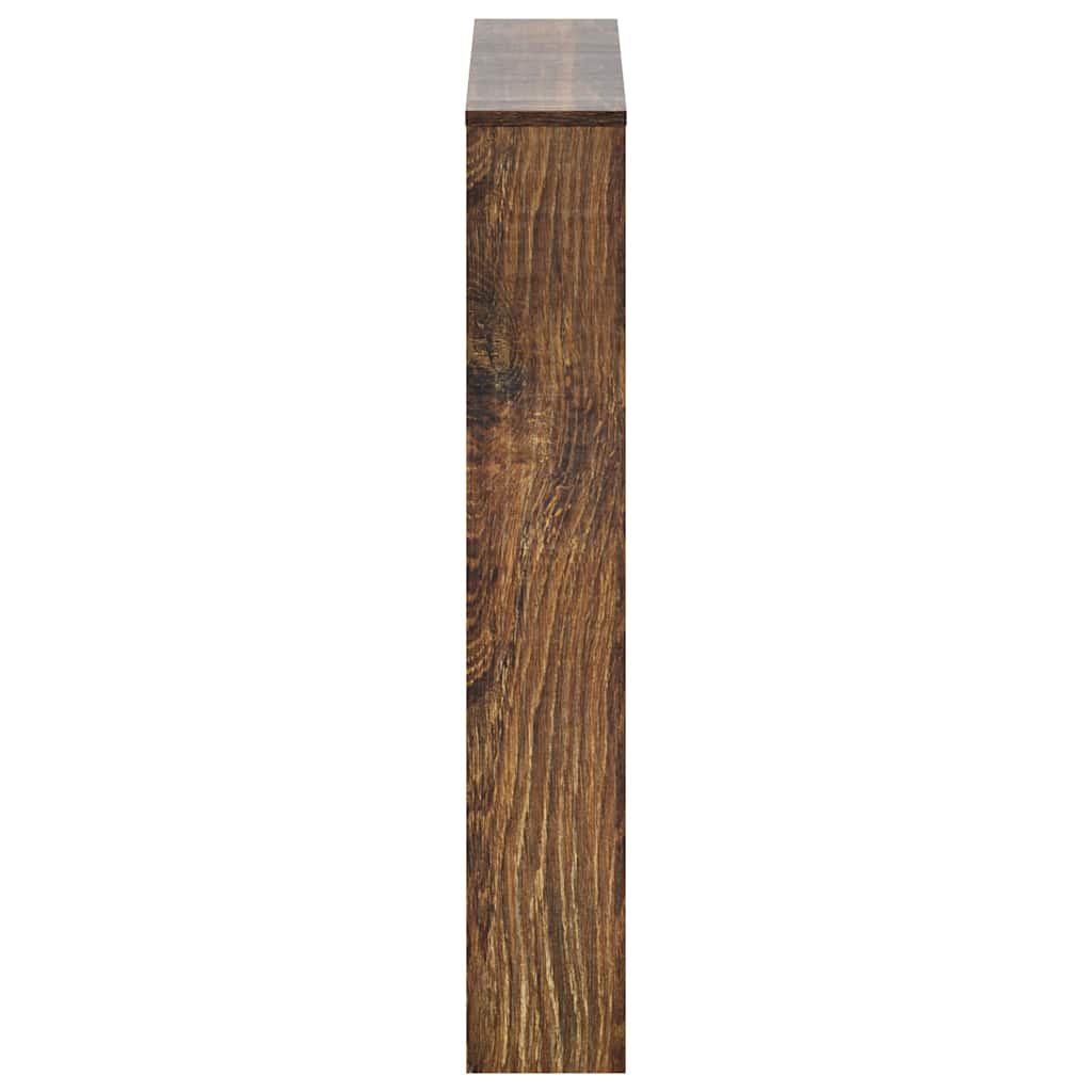 vidaXL Shoe Cabinet with Mirror 3-Layer Smoked Oak 63x17x102.5 cm 5