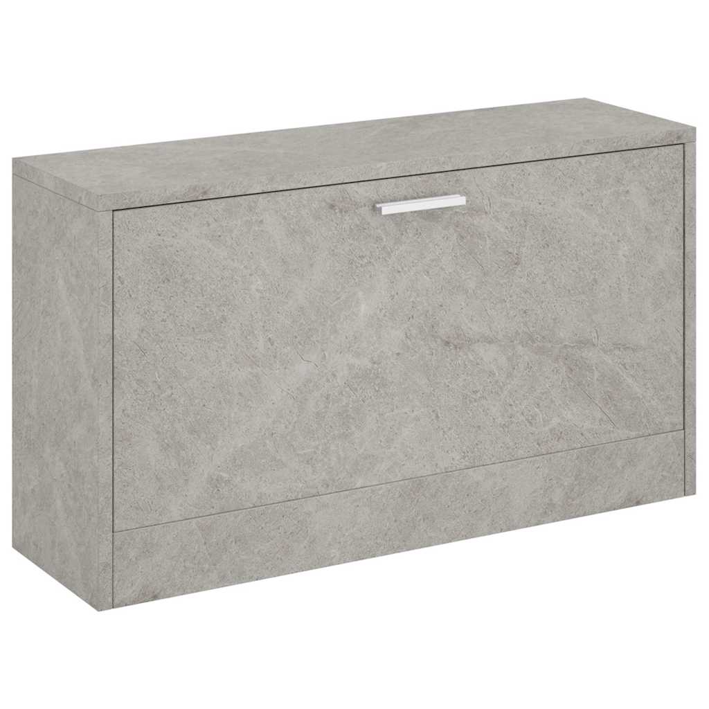 vidaXL Shoe Bench Concrete Grey 80x24x45 cm Engineered Wood 2