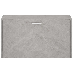 vidaXL Shoe Bench Concrete Grey 80x24x45 cm Engineered Wood 4