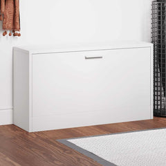 vidaXL Shoe Bench High Gloss White 80x24x45 cm Engineered Wood 1