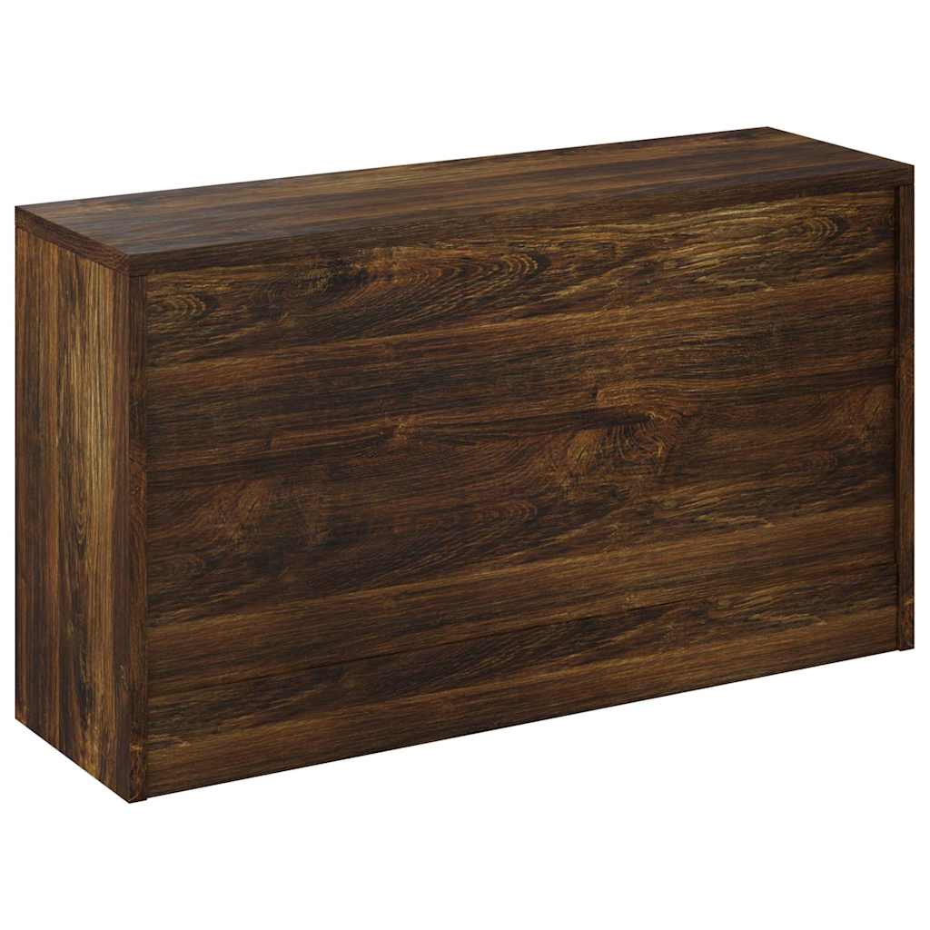 vidaXL Shoe Bench Smoked Oak 80x24x45 cm Engineered Wood 6