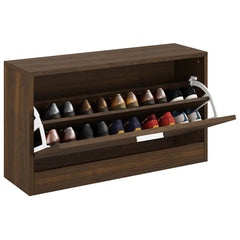 vidaXL Shoe Bench Brown Oak 80x24x45 cm Engineered Wood 3