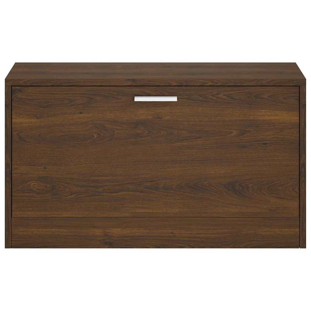 vidaXL Shoe Bench Brown Oak 80x24x45 cm Engineered Wood 4