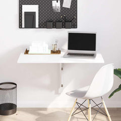 vidaXL Folding Wall Table High Gloss White 100x60x56 cm Engineered Wood 1