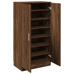 vidaXL Shoe Cabinet Brown Oak 55x35x108 cm Engineered Wood 3