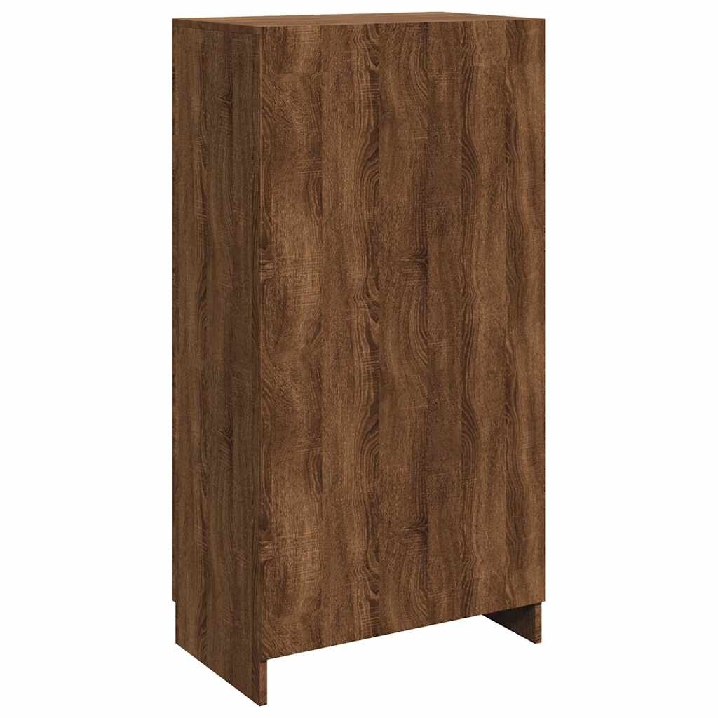 vidaXL Shoe Cabinet Brown Oak 55x35x108 cm Engineered Wood 6