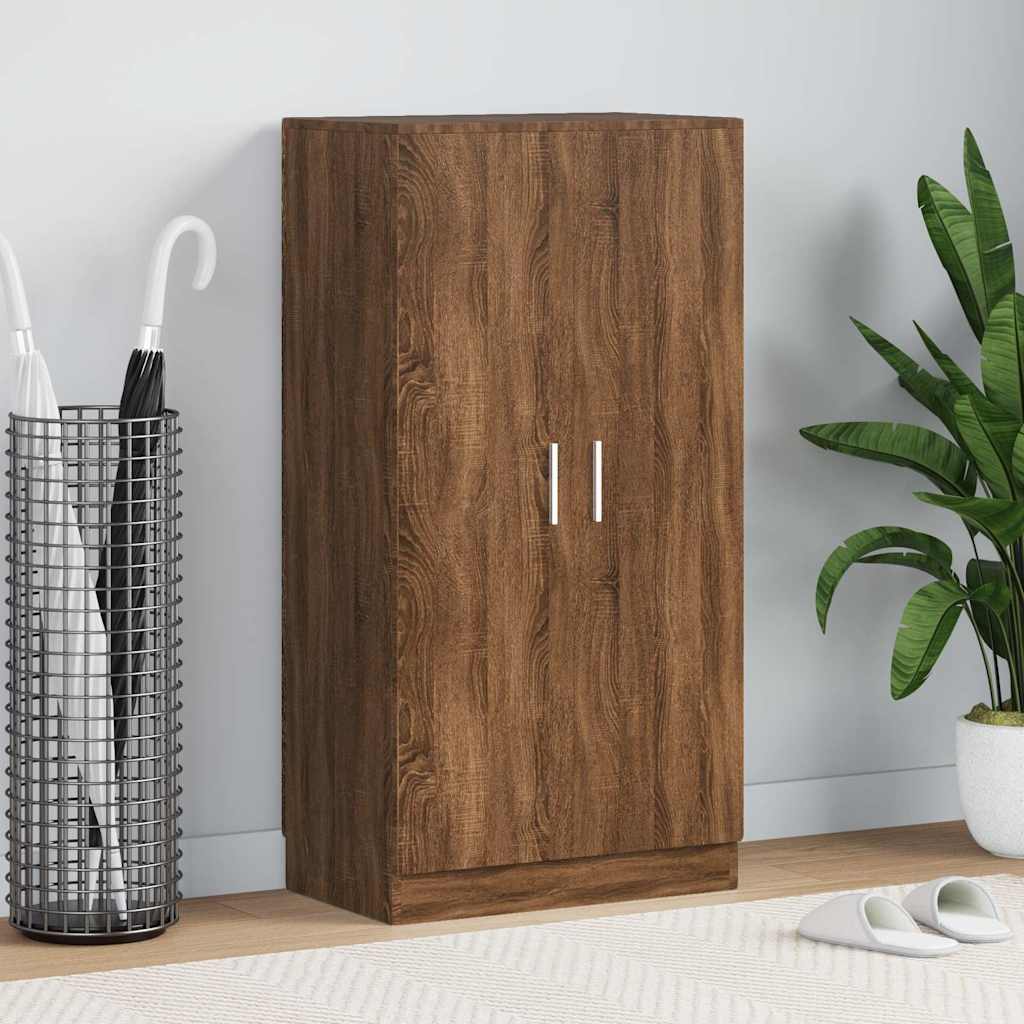 vidaXL Shoe Cabinet Brown Oak 55x35x108 cm Engineered Wood 1