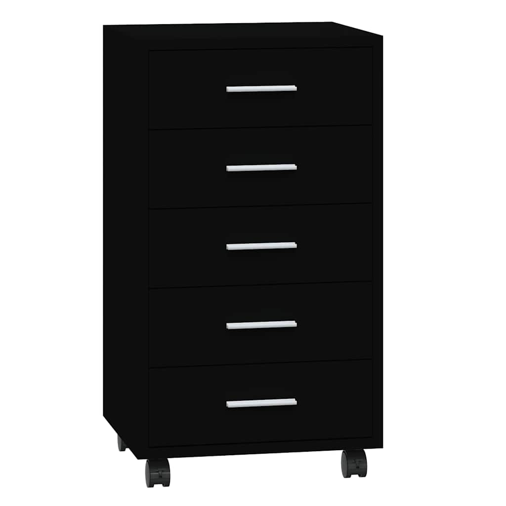Drawer Cabinet with Castors Engineered Wood