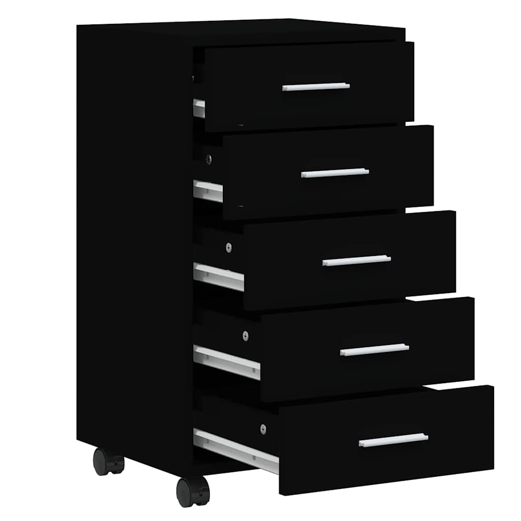 Drawer Cabinet with Castors Engineered Wood