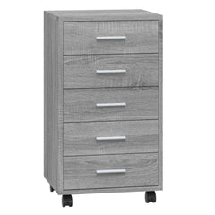 Drawer Cabinet with Castors Grey Sonoma Engineered Wood, image 2