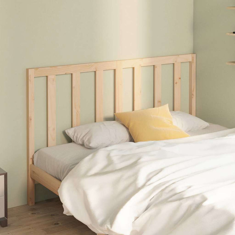 817685 vidaXL Bed Headboard 141x4x100 cm Solid Wood Pine 1
