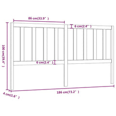 vidaXL Bed Headboard | Honey brown | Solid pine wood 6
