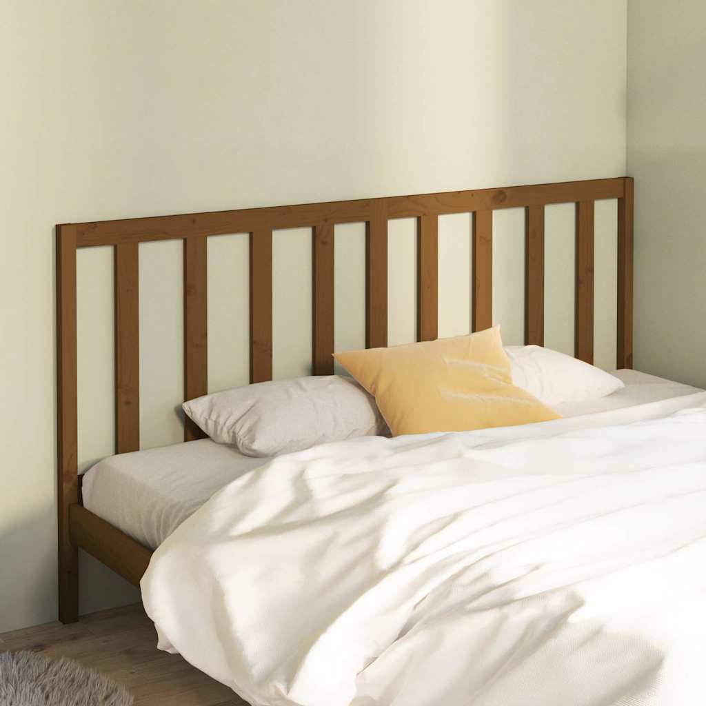 vidaXL Bed Headboard | Honey brown | Solid pine wood 1