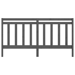 vidaXL Bed Headboard Grey 186x4x100 cm Solid Wood Pine 4