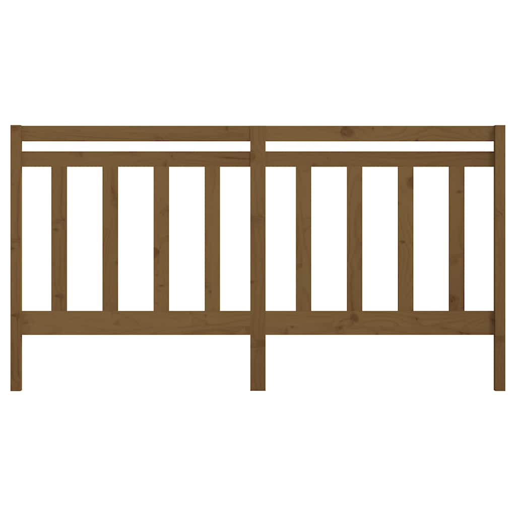 vidaXL Bed Headboard Honey Brown 206x4x100 cm Solid Wood Pine 4