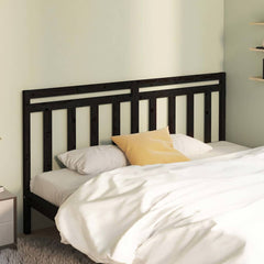 vidaXL Bed Headboard Black 206x4x100 cm Solid Wood Pine 1