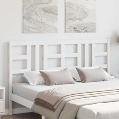 vidaXL Bed Headboard | White | Solid Pine Wood | 156x4x100 cm | Durable 3