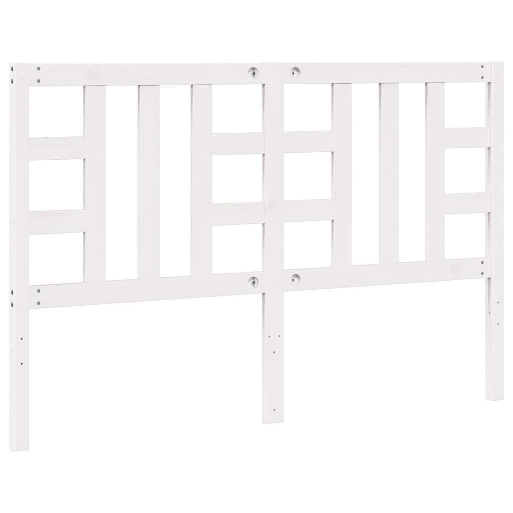 vidaXL Bed Headboard | White | Solid Pine Wood | 156x4x100 cm | Durable 6