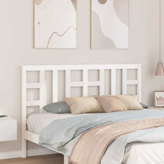 vidaXL Bed Headboard | White | Solid Pine Wood | 156x4x100 cm | Durable 1