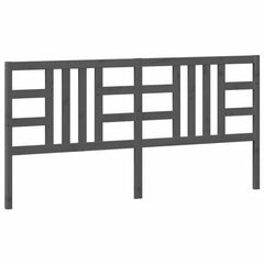 vidaXL Bed Headboard | Grey | Solid Pine Wood | 206 cm x 4 cm x 100 cm 2