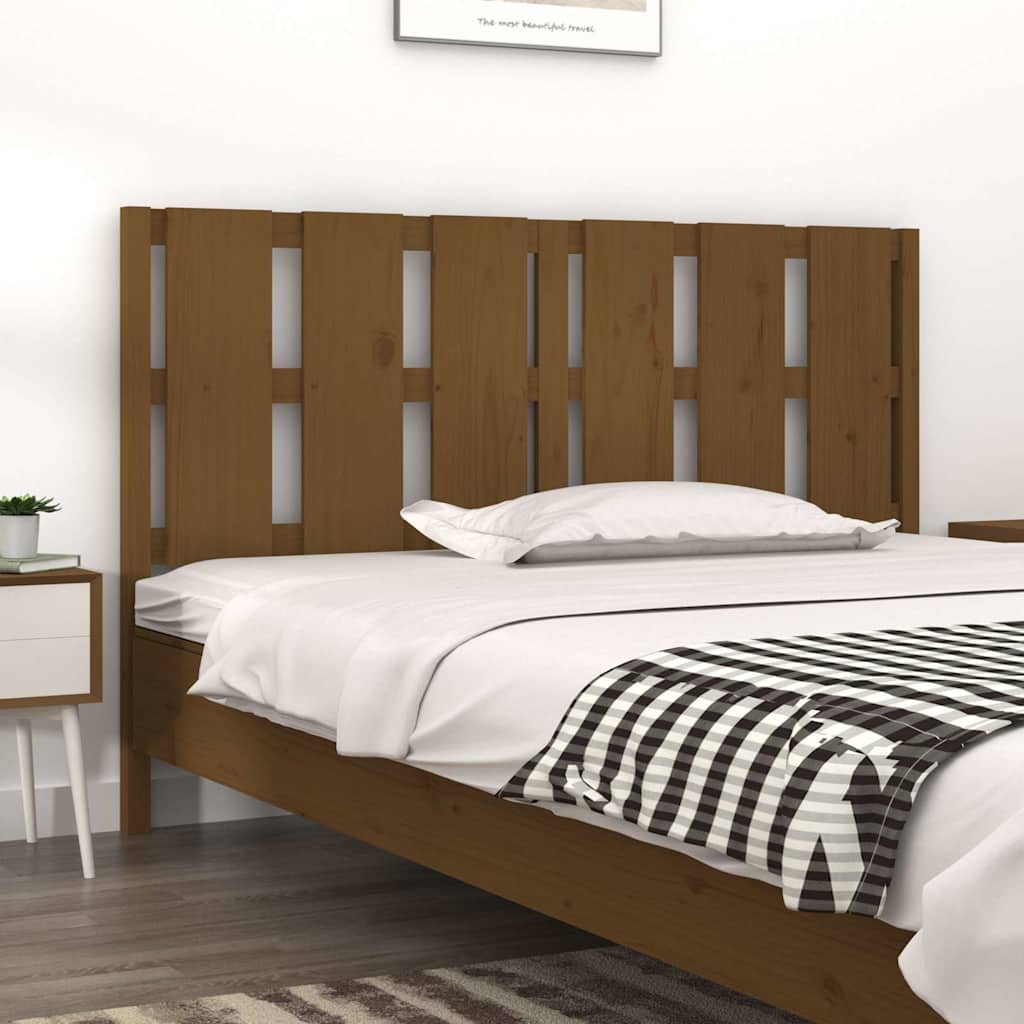vidaXL Bed Headboard | Honey brown | Solid pine wood | Standard | Nice Design 1