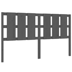 vidaXL Bed Headboard | Grey | Solid pine wood | 165.5x4x100 cm 2
