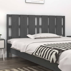 vidaXL Bed Headboard | Grey | Solid pine wood | 165.5x4x100 cm 1